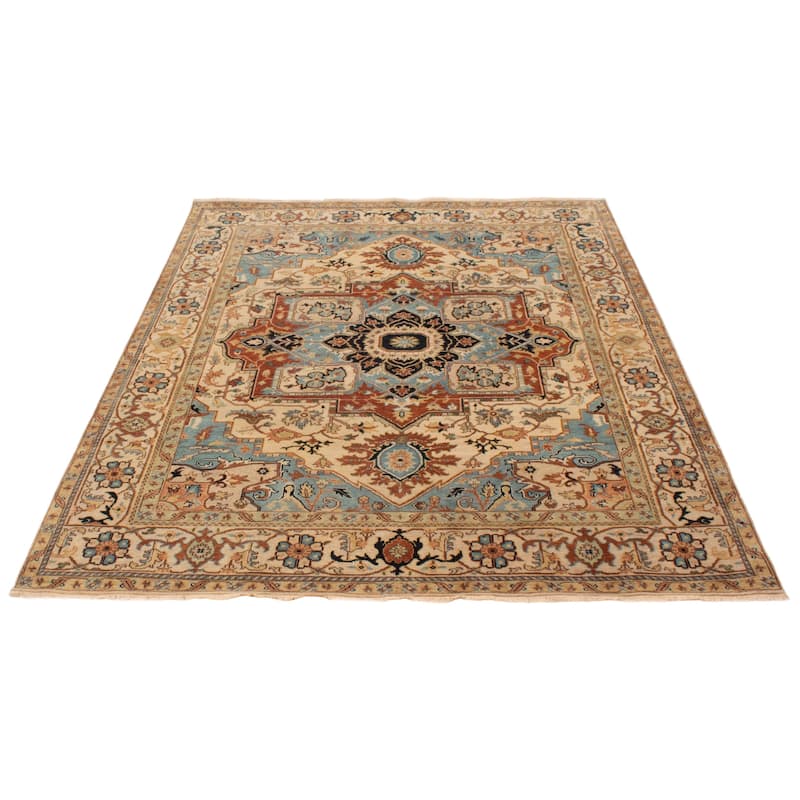 ECARPETGALLERY Hand-knotted Jules Sultane Ivory Wool Rug - 7'9 x 9'8