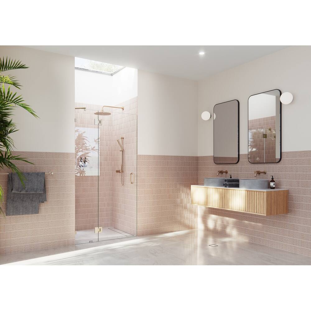 Glass Warehouse 78" x 40.25" Frameless Shower Door - Glass Hinge