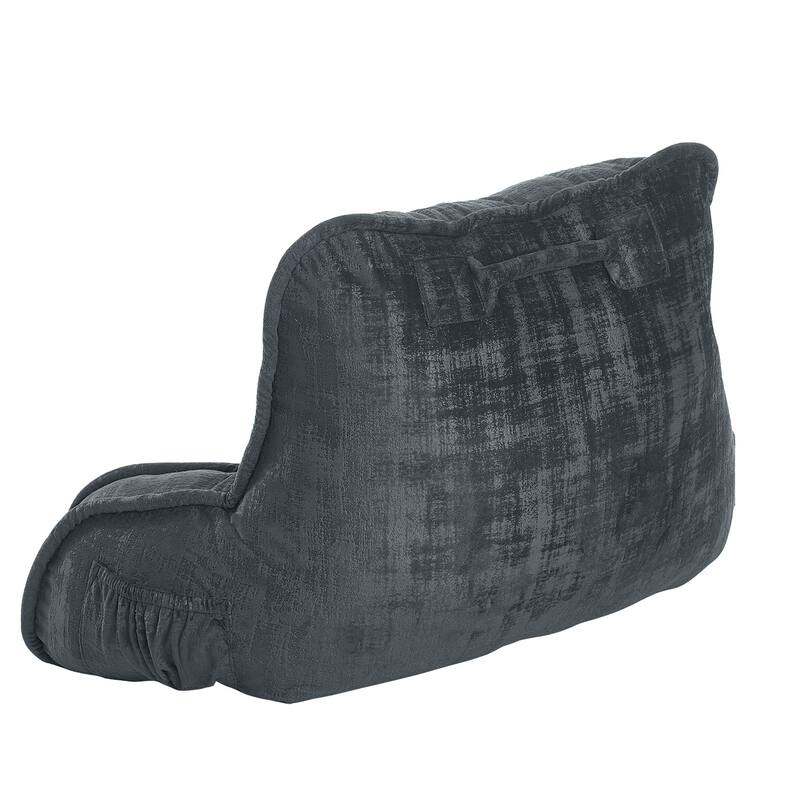 Textured Velvet Bedrest Reading Pillow Cover & Filling