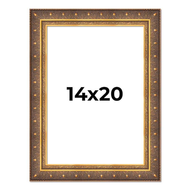 14x20 Frame Gold Real Wood Picture Frame