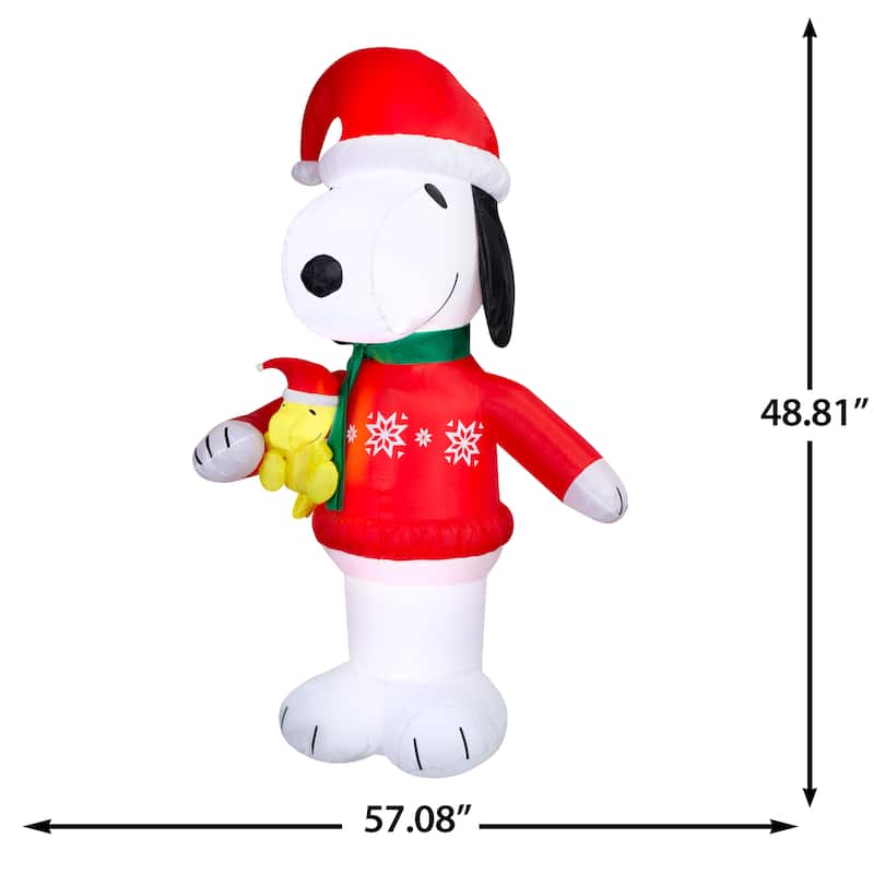 Airblown-Snoopy in Snowflake Sweater-Peanuts