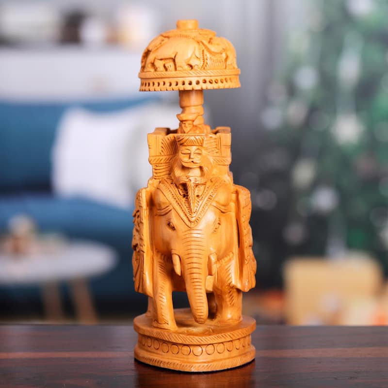 Novica Handmade Majestic Heritage Wood Sculpture (Small)