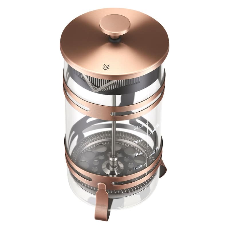 Large 1L Glass French Press for Coffee, Tea, and Cold Brew - 6.69 x 4.13 x 8.46 inch