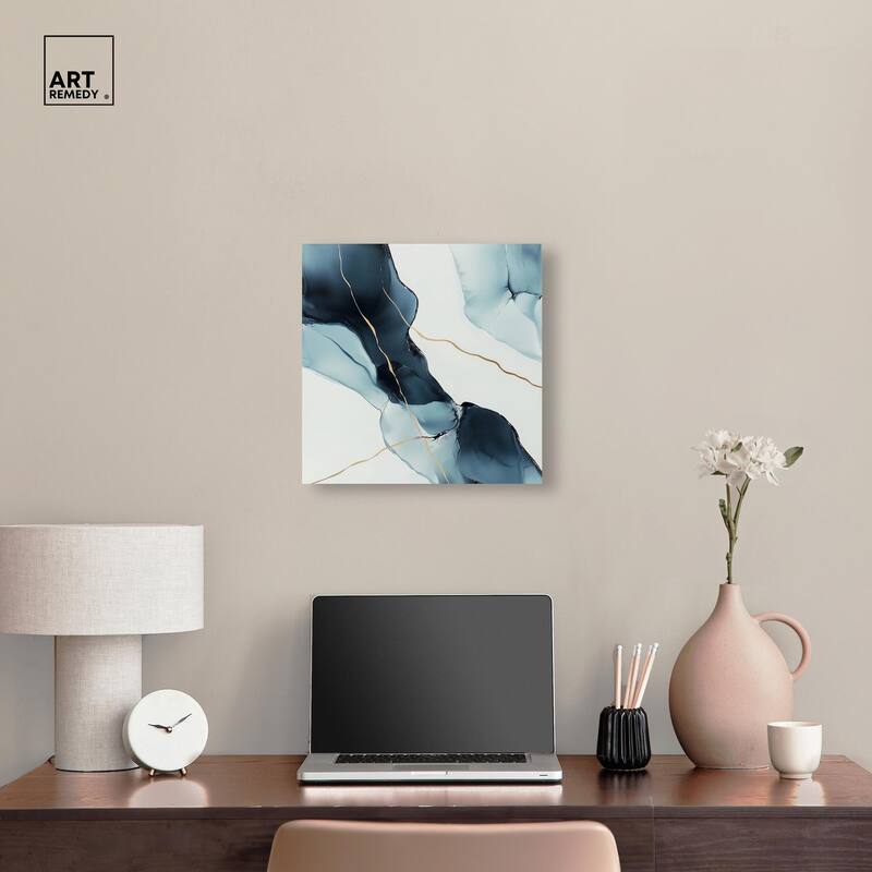 Cerulean Flow I Canvas by Art Remedy, Gallery Wrapped