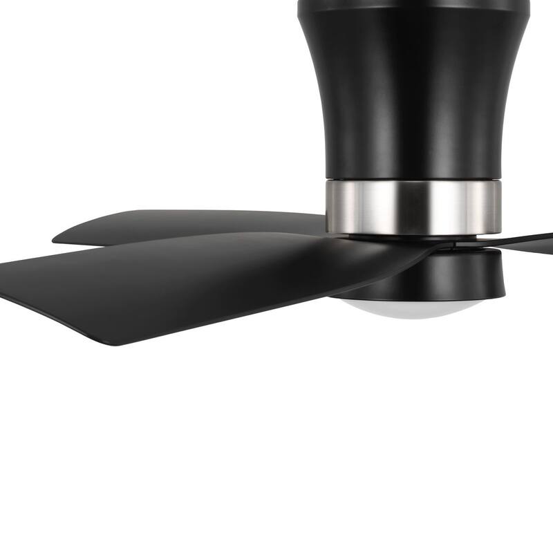 Brant Collection 52-in. Three-Blade Matte Black Modern Ceiling Fan - 52 in x 52 in x 12.0625 in