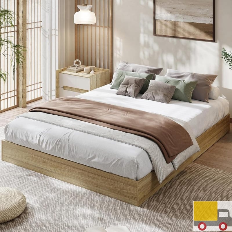 Modern Solid Wood Platform Bed Frame