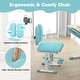 preview thumbnail 5 of 16, Height Adjustable Children School Home Study Table and Chair Set with Tilted Desktop for 3-12 Years Old
