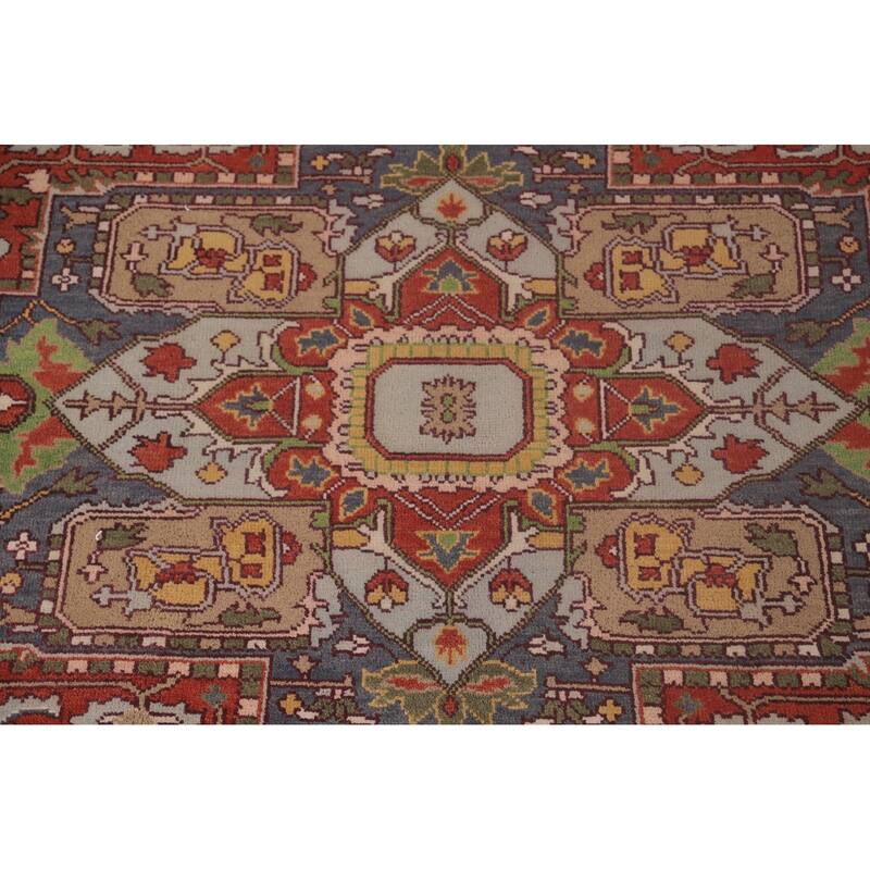 Heriz-Serapi Area Rug Handmade Wool Carpet - 8'11"x 11'10"