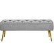 preview thumbnail 4 of 30, Yaheetech Upholstered Footstool Velvet Ottoman Button-Tufted Table Bench - 45"×16"×17"