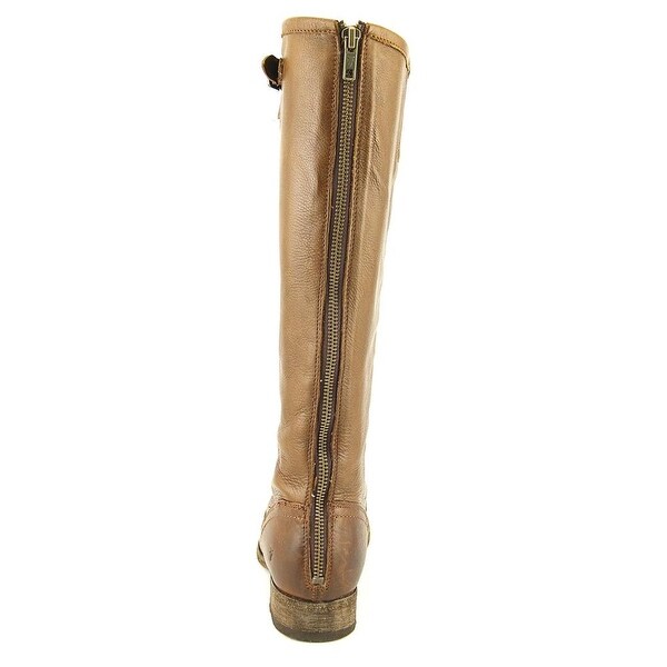back zip knee high boots