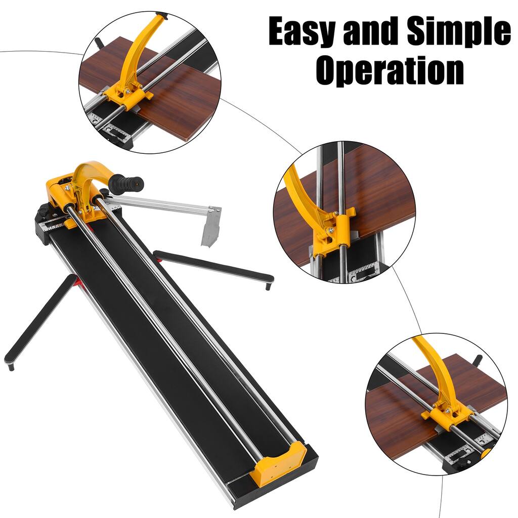 32-Inch Manual Tile Cutter, Tile Cutter with Tungsten Carbide Cutting Wheel, -sliding Rubber Surface and Removable Scale, Sui