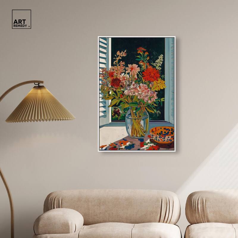 Vase on a Windowsill Canvas by Art Remedy