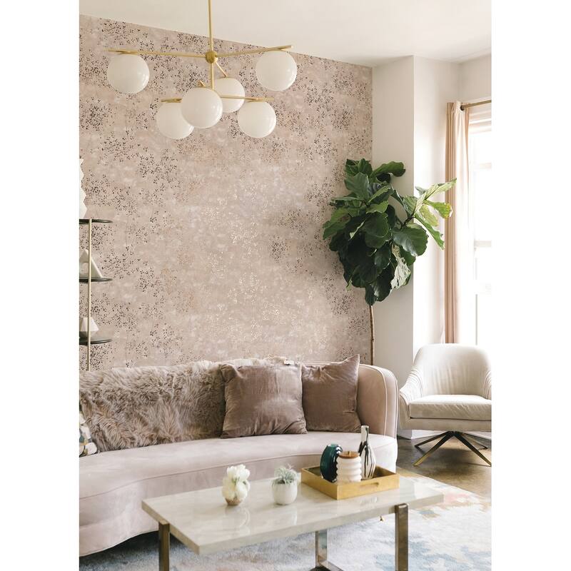 A-Street Prints Arian Rose Gold Inkburst Wallpaper