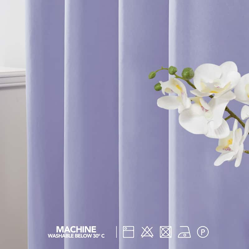 Deconovo 100 Percent Blackout Double Layers Lined Curtain (2 Panel)