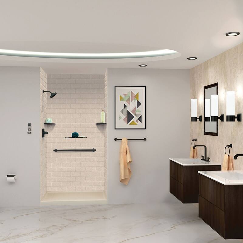 Transolid K-SS17-SSC Shower Shelf Kit - 17-in Shower Shelf and 2 Corner shelves - 17x4.45x0.78