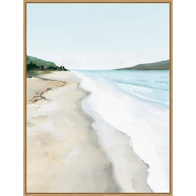 Crash Into Me II (Beach) by Isabelle Z (23 x 30 in.), Framed Canvas Wall Art Print - Sylvie Maple - Sylvie Maple