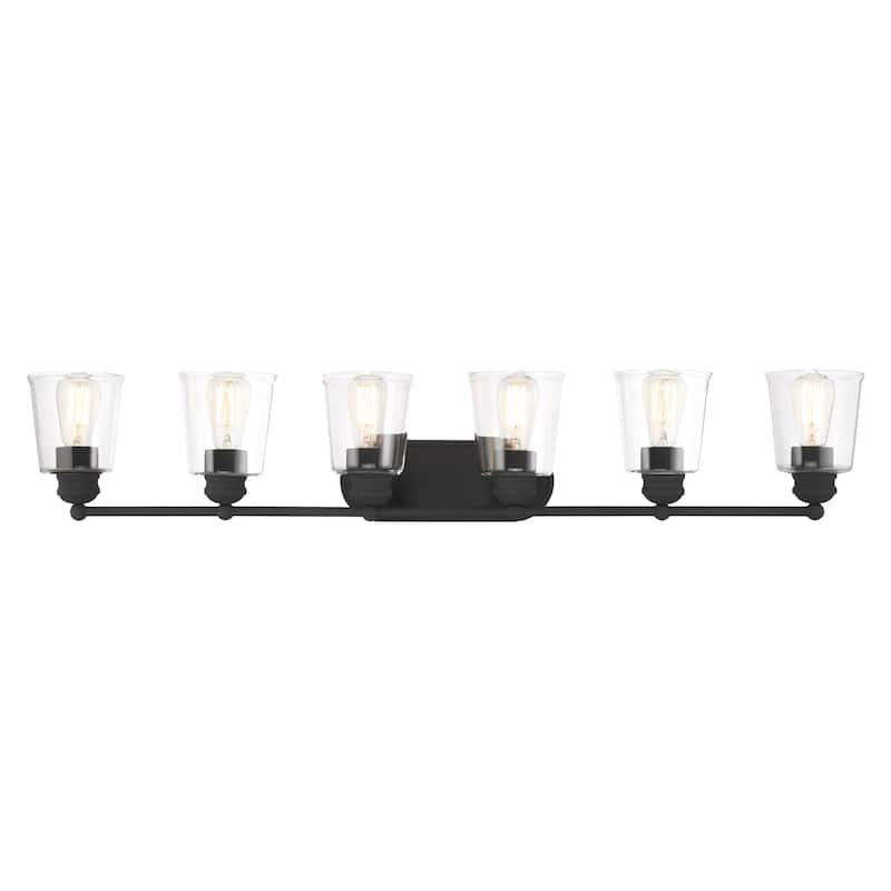 Modern Farmhouse 6-light Black Bathroom Vanity Lights with UL Certified - 44''