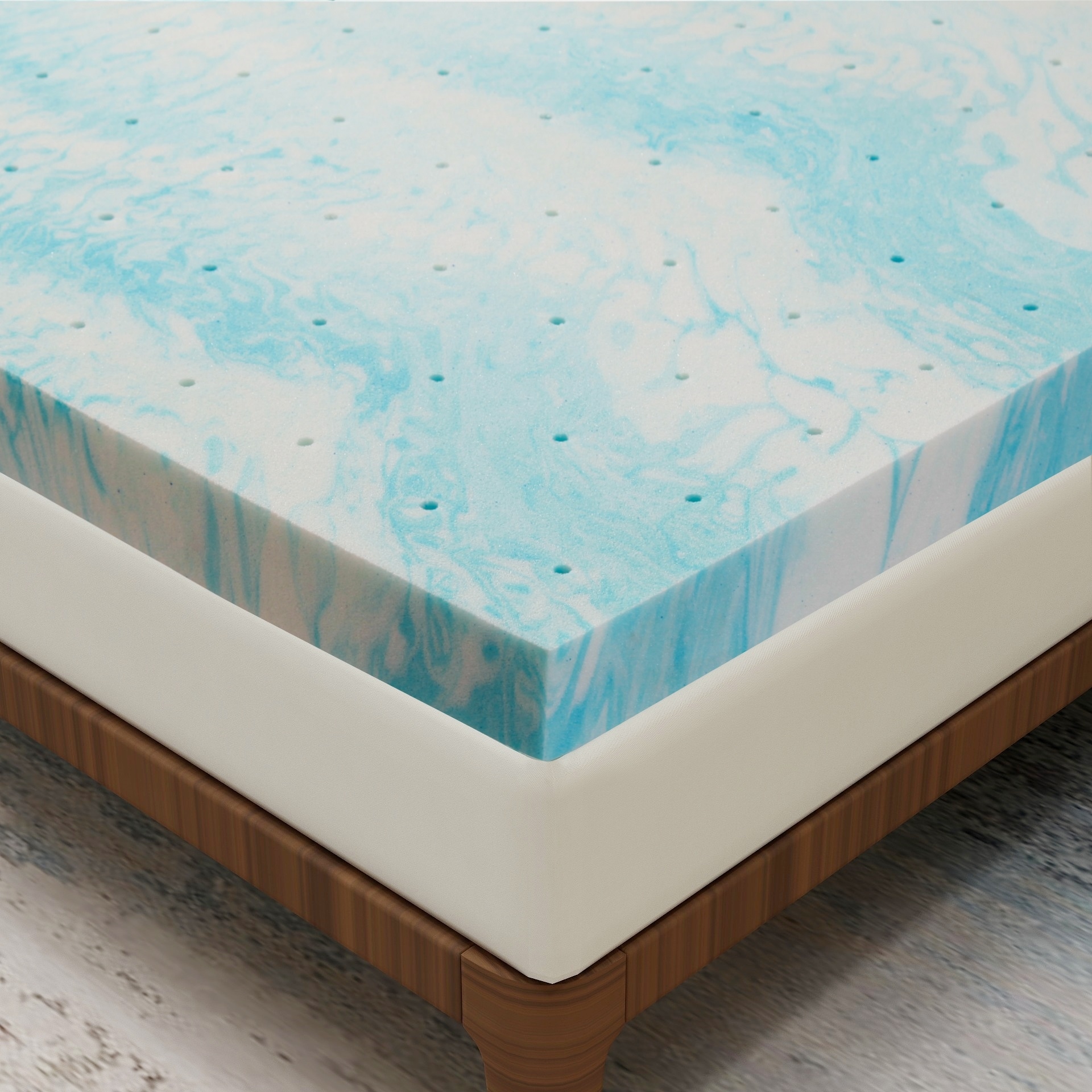 Blue mattress pad outlet