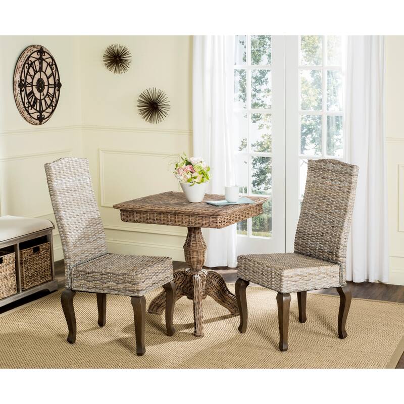 SAFAVIEH Justyne Grey Dining Chair (Set of 2) - 19Wx24Dx41H - White Washed