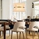 preview thumbnail 4 of 32, 8-Light Modern Boho Large Drum Chandelier 24 inch Fabric Hourglass Hand-woven Chandelier in Gold/ Black for Dining/ Living Room