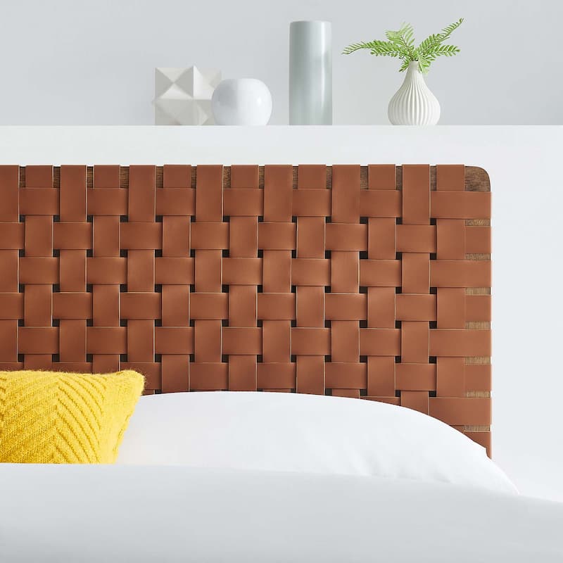 Sparta Twin/Full/Queen/King Vegan Leather Weave Headboard