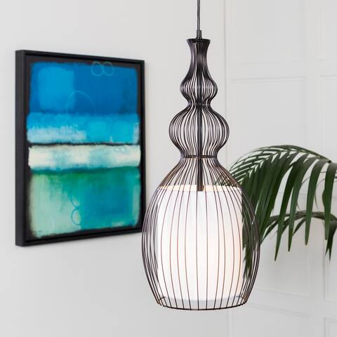 Kamala Transitional Black 25" Pendant Lighting Fixture