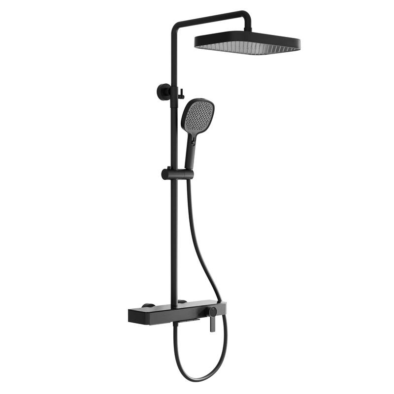 Modland Wall Mount 3-Function Shower System with Waterfall Tub Spout Adjustable Slide Bar,Handheld Shower