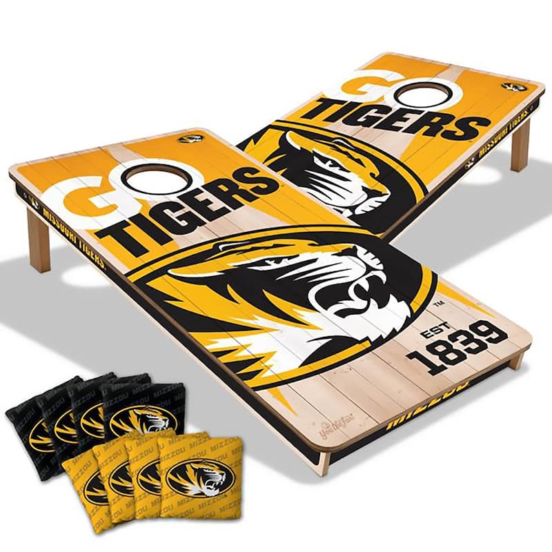 Missouri Tigers NCAA 2x4 Cornhole Board Set - Include Case & LED Lights