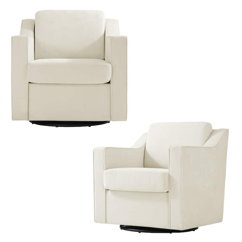 2 Set Modern Swivel Accent Arm Chair For Living Room