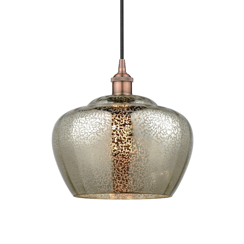 Innovations Lighting 616-1P-12-11-L Fenton Pendant Fenton 11" Wide - Antique Copper / Mercury