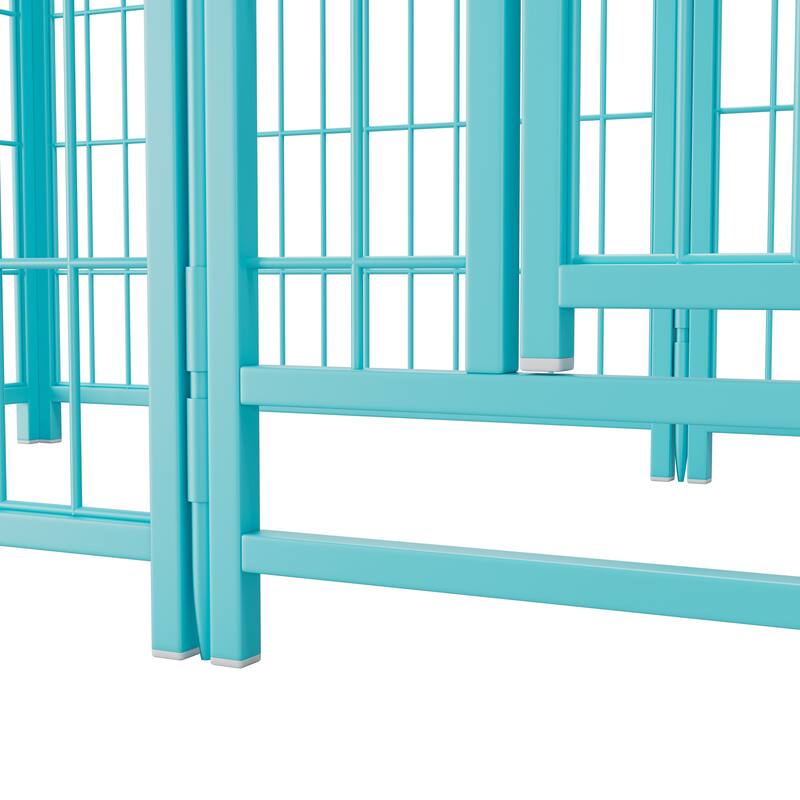 24" Dog Pen 8 Panel Dog Playpen Indoor Outdoor Metal Puppy Pet Fence Portable Folding Animal Exercise Fence