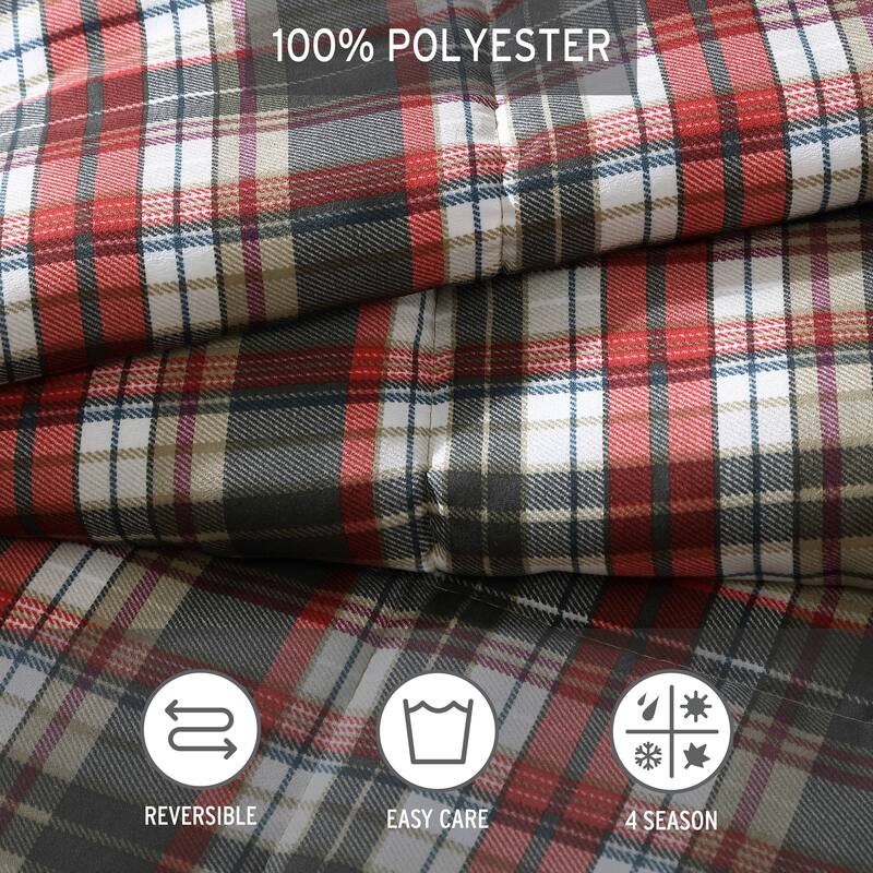 Eddie Bauer Astoria Down Alt Red Reversible Comforter Set