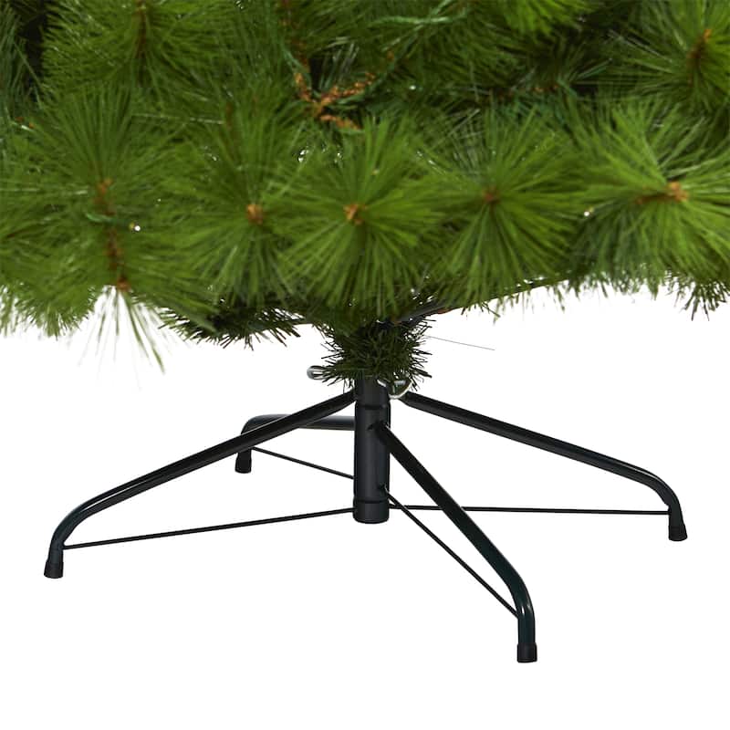 6.5ft. Green Pine Artificial Christmas Tree with 350 Clear LED Lights - Timeless Holiday X-Mas Glow
