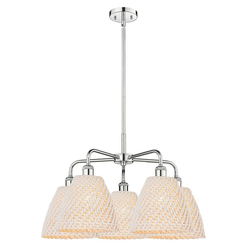 Innovations Lighting Endless Possibilities Ballston - Bristol Natural - 5 Light 28" Stem Hung Chandelier - Polished Chrome