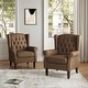 preview thumbnail 8 of 77, Button Tufted Armchair Wingback Wood legs Accent Chairs (Set of 2)