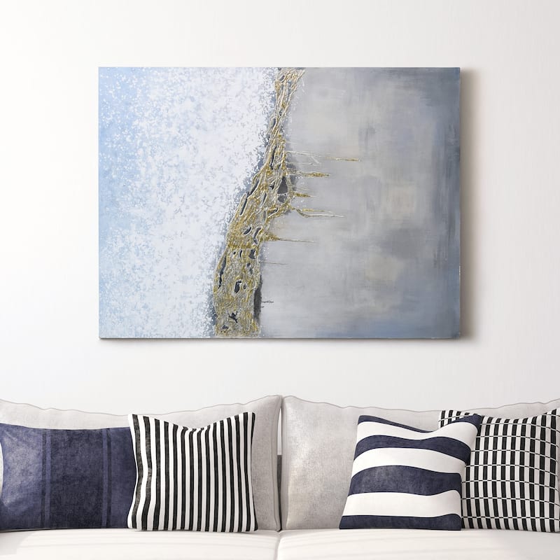 Golden Summer Textured Metallic Hand Painted Wall Art by Martin Edwards