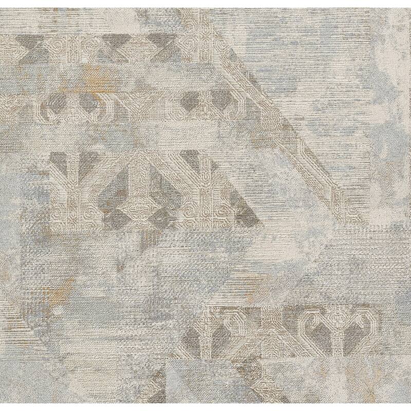 Momeni Samira Traditional Distressed Polyester Blue Area Rug