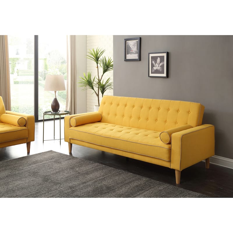 Andrews Polyester Sofa Bed - Yellow
