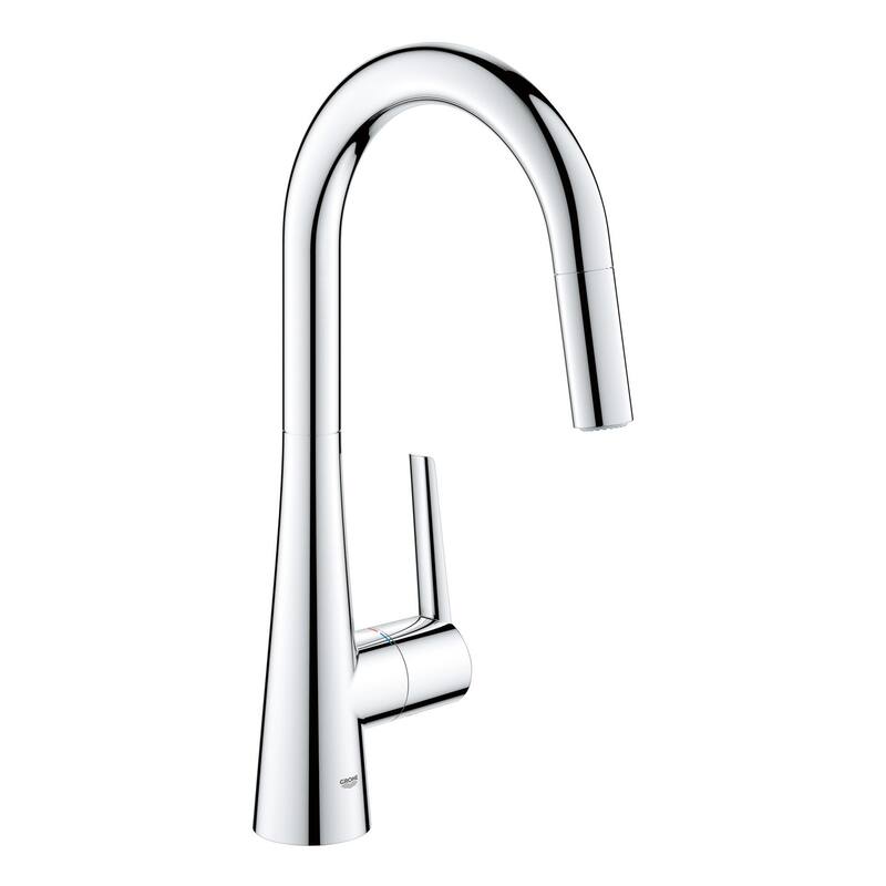 Grohe Zedra 1.75 GPM Single Hole Pull Down Kitchen Faucet with