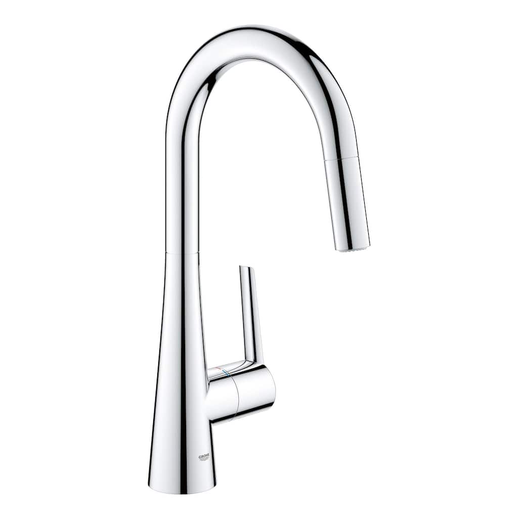 Grohe Zedra 1.75 GPM Single Hole Pull Down Kitchen Faucet with