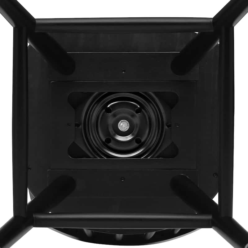 24.in Counter Height Seating Stool Windsor Wooden 360-degree Swivel Barstools for Kitchen Island