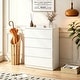 preview thumbnail 6 of 20, 4-Drawer Vanity Desk, Handleless Design, Suitable for Bedroom and Living Room