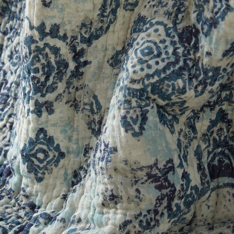 Cottage Home Lina Cotton Linen Peacock Pillow Sham