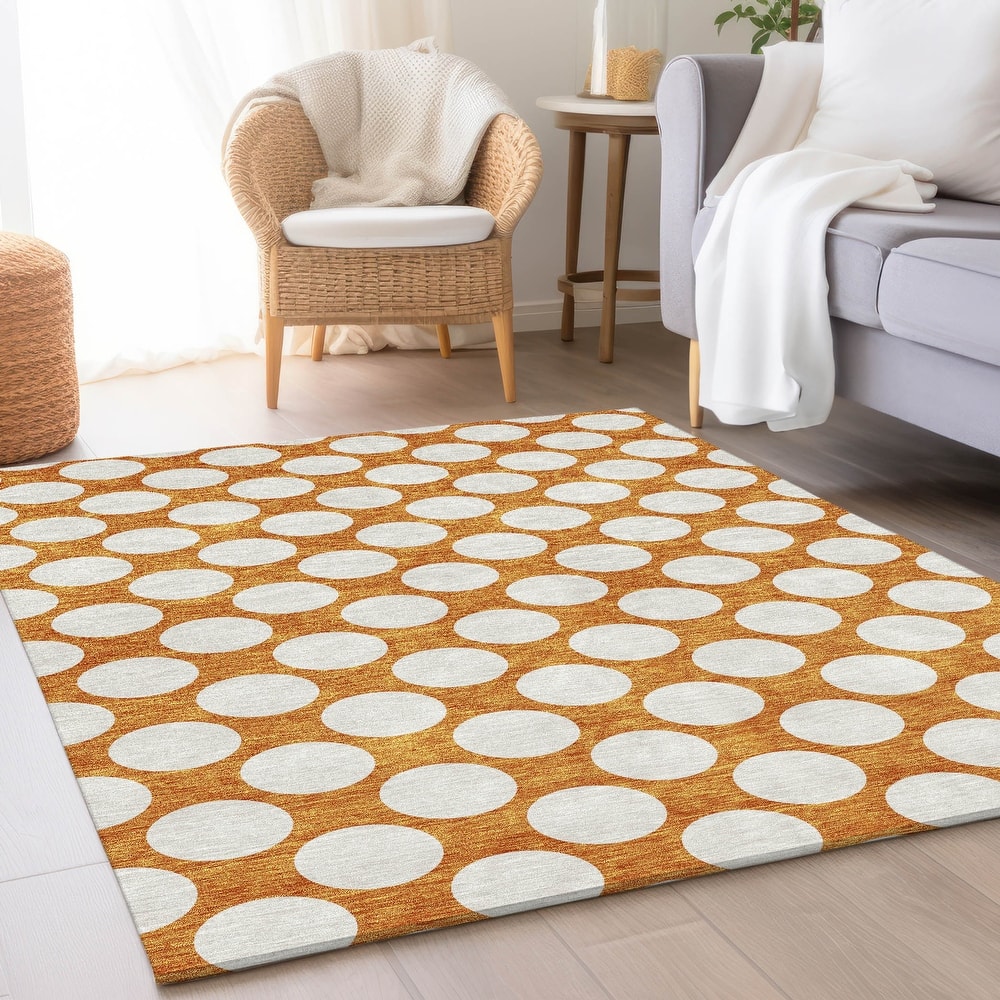 Premium Washable Super Soft Modern Polka Dots Mayfield Rug