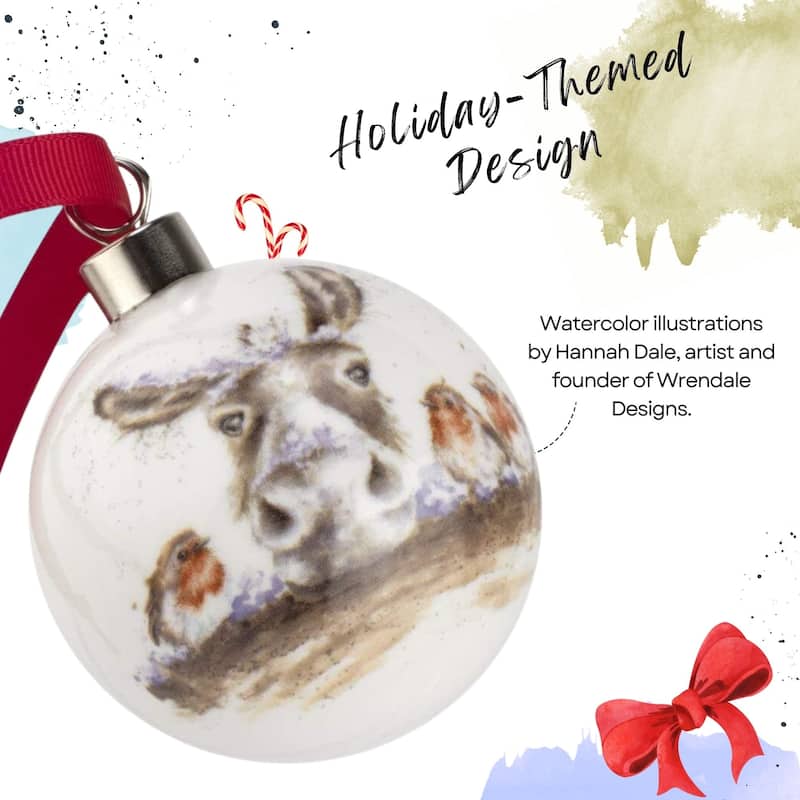 Royal Worcester Wrendale Designs Christmas Bauble