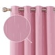 preview thumbnail 9 of 10, Deconovo Foil Print Striped Room Darkening Curtains Set of 2 42W x 95L - Pink