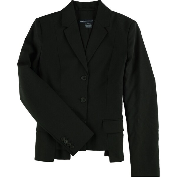 French Connection Womens Professional Three Button Blazer Jacket, Black, 2. Opens flyout.