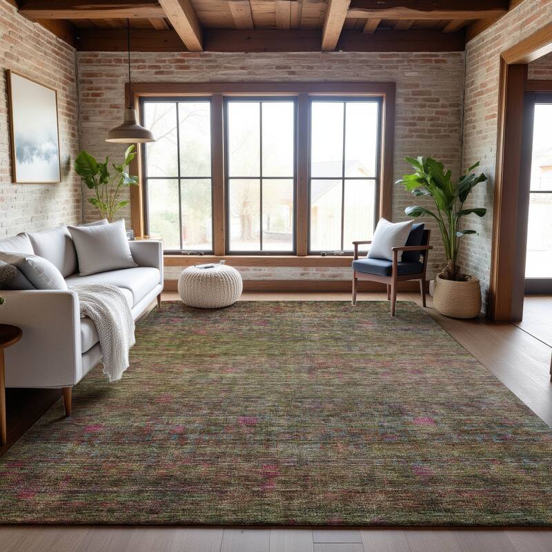 Premium Washable Super Soft Distressed Traditional Mayfield Rug - Cactus - 2'6" x 3'10"
