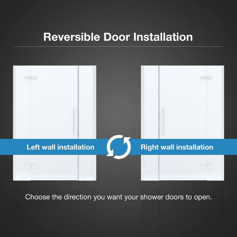 OVE Decors Tampa Alcove Frameless Pivot Hinge Shower Door, 2025