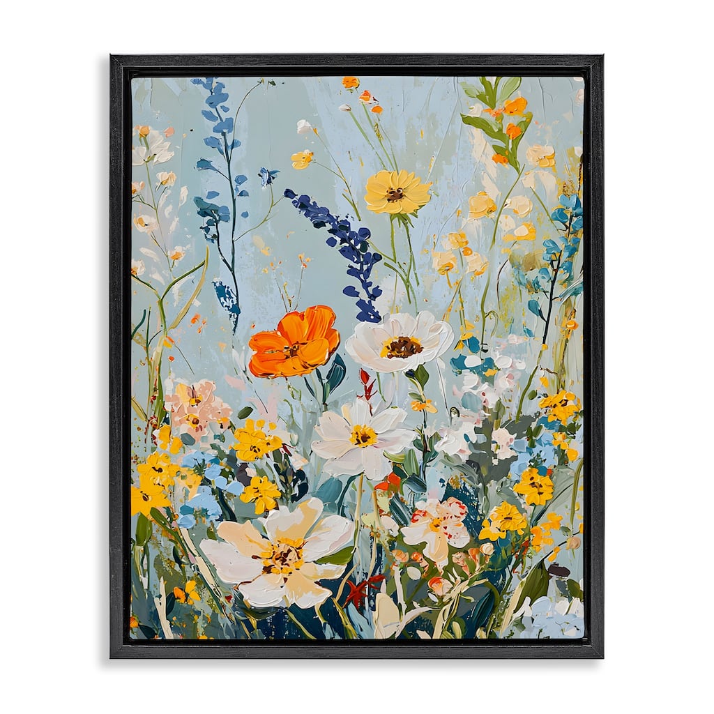 Stupell Warm Toned Flowers Framed Floater Canvas Wall Art Design By Franklyn Gregory